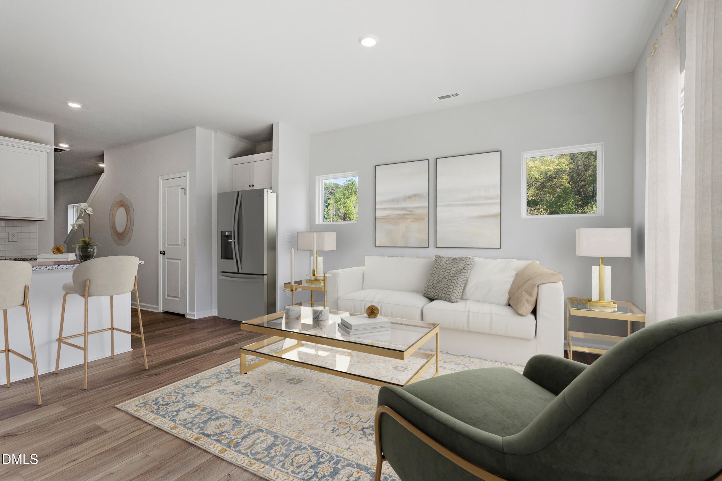 240 Powell Townes Way, Unit 272 Raleigh, NC 27603 - Photo 3 of 21 Great Room 2 - Dahlia - Virtual Staging