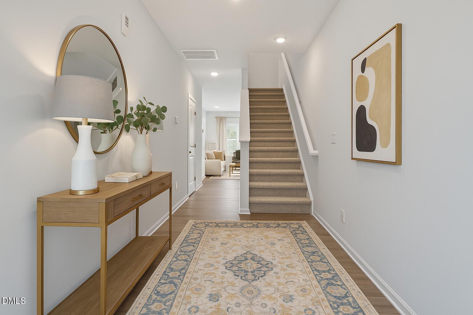 240 Powell Townes Way, Unit 272 Raleigh, NC 27603 - Photo 9 of 21 Dahlia Foyer Staged - Chat gbt