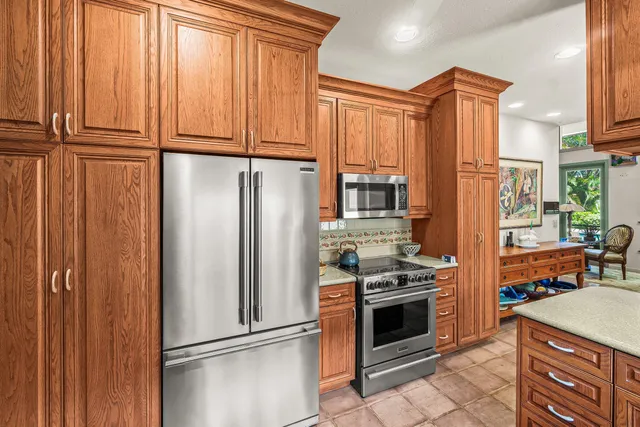 a view of a backyard with a garden