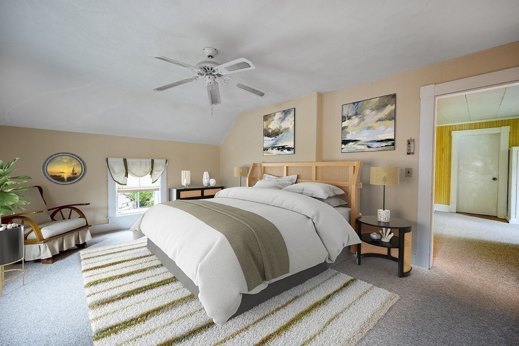 23 Salem Road Billerica, MA 01862 - Photo 17 of 42 a bedroom with a bed and a chandelier