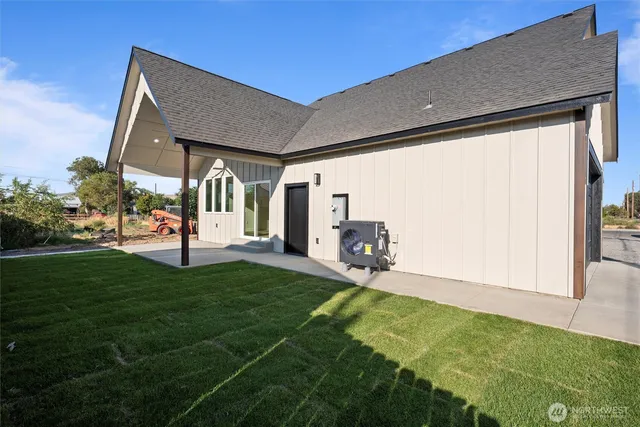 a house view with a garden space