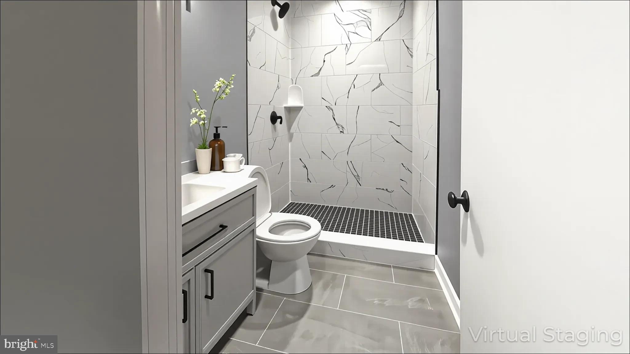 519 Clarks Run Road La Plata, MD 20646 - Photo 34 of 37 Stylish full bath with walk-in shower downstairs