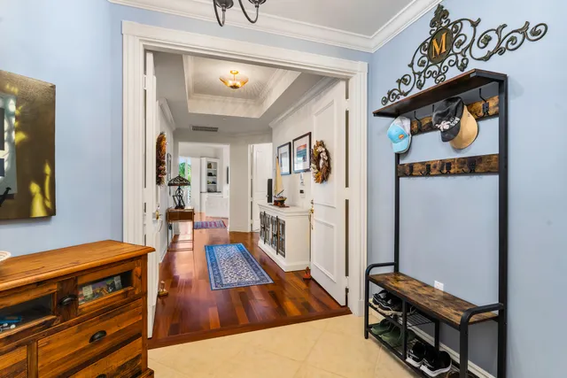 a living room with furniture and a couch