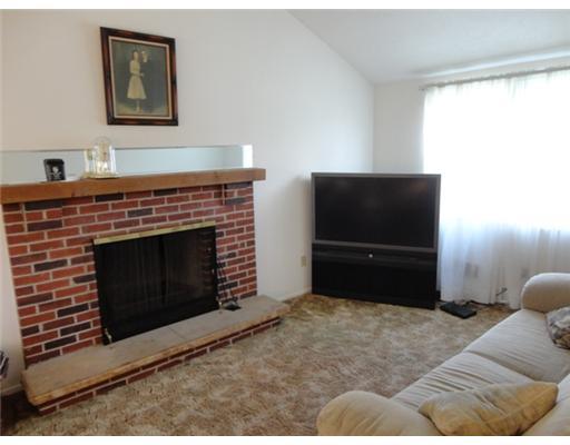 Family Room. Familyroom with masonary log burning fireplace & vaulted ceiling.