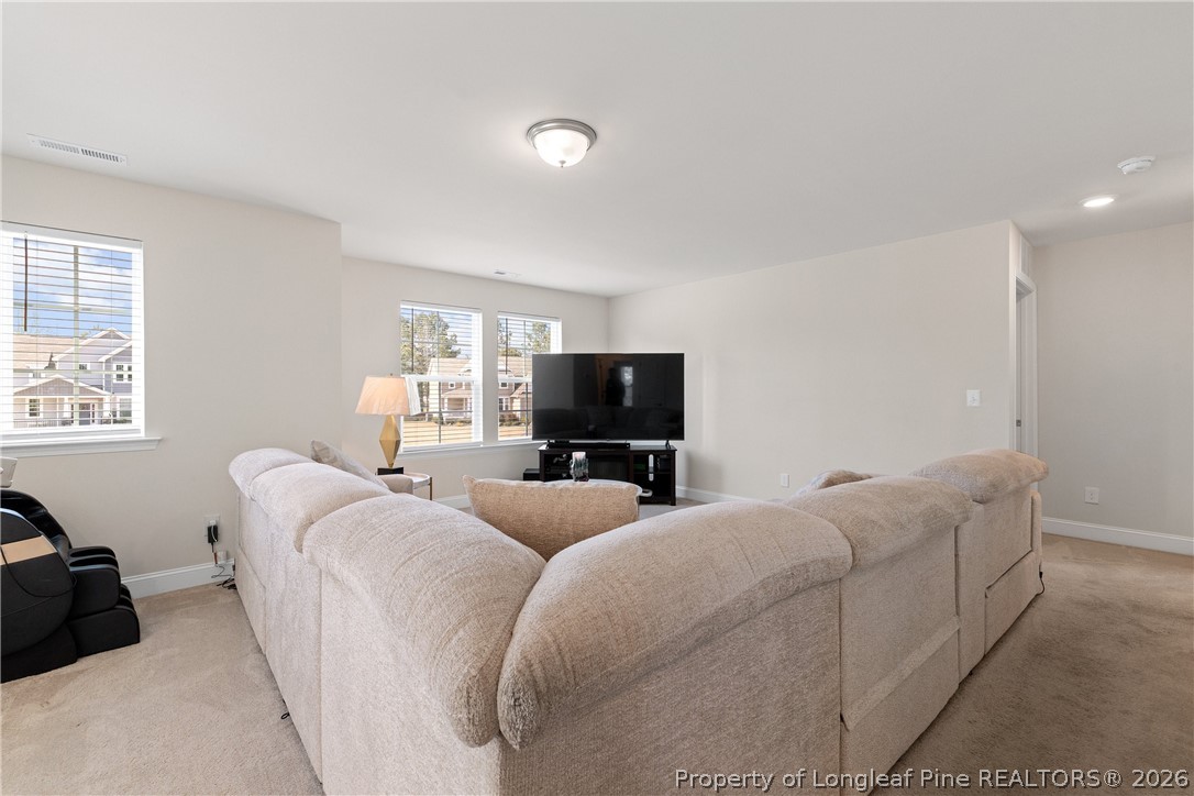 18 Two Belles Court Angier, NC 27501 - Photo 19 of 39 a living room with furniture a flat screen tv and a window