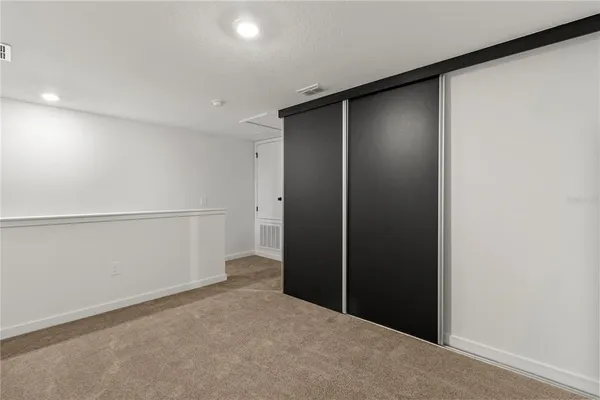an empty room with an entryway