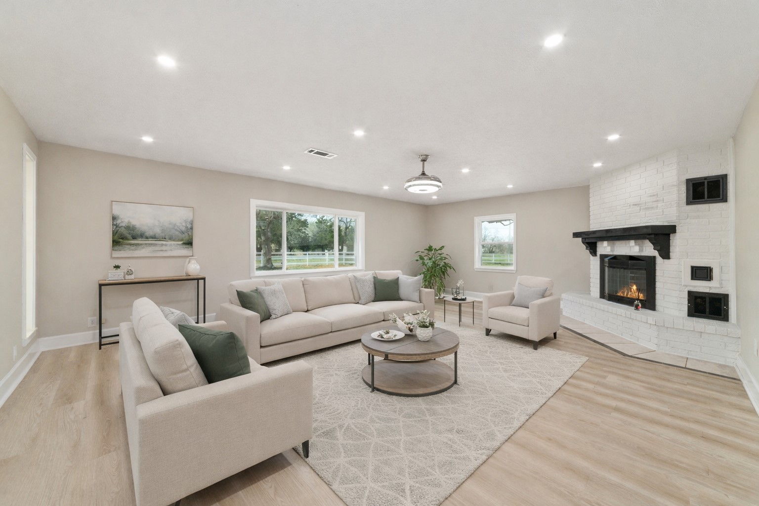13431 Vrlla Road Guy, TX 77444 - Photo 2 of 32 a living room with furniture and a fireplace