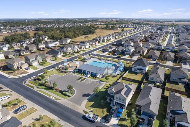 an aerial view of a city