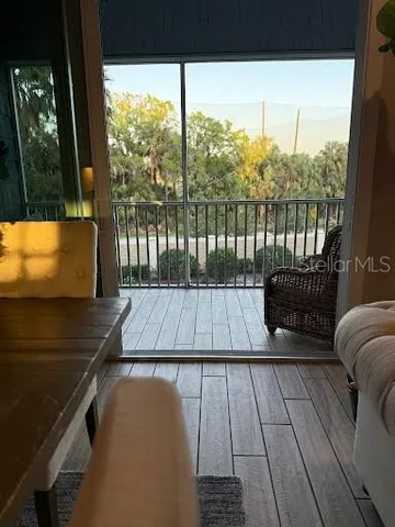 a view of balcony with couch