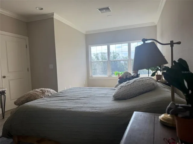 a view of a glass door and a window