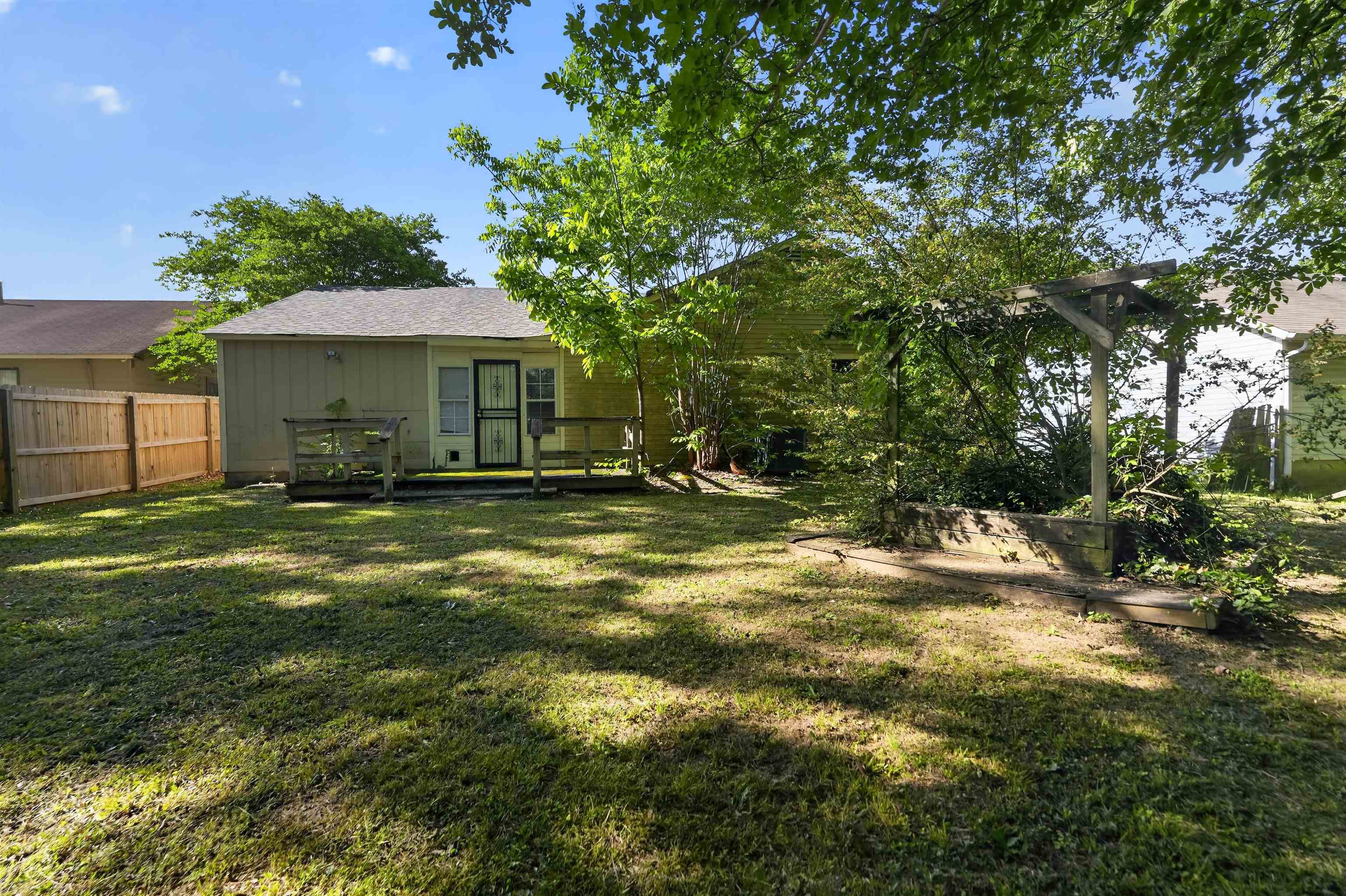 3372 Spring Shadow Drive Memphis, TN 38118 - Photo 1 of 35 Expansive backyard featuring a lush lawn, wooden privacy fence, and mature trees