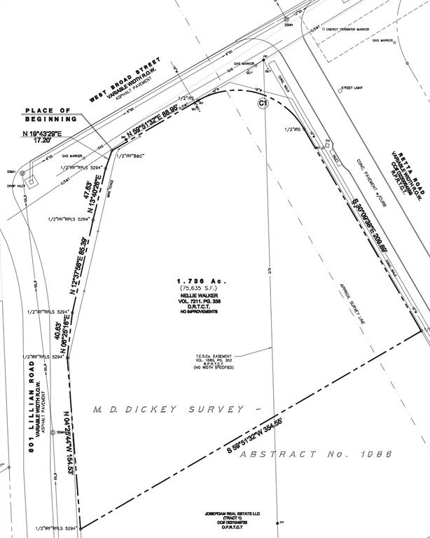 801 Lillian Road Mansfield, TX 76063 - Photo 3 of 6 Survey map / technical document