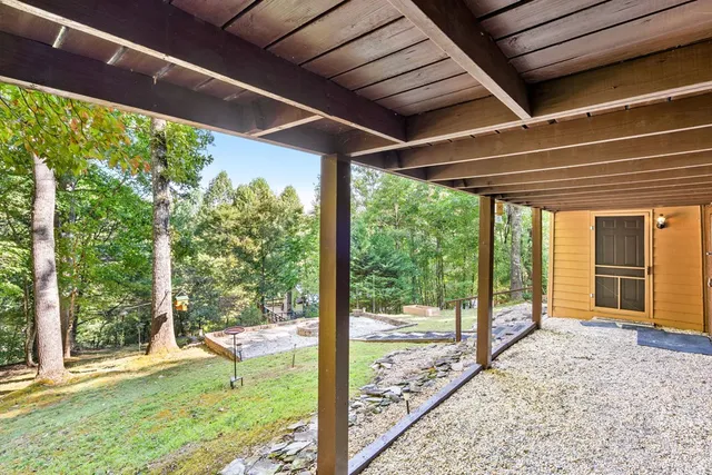 a room with storage and racks