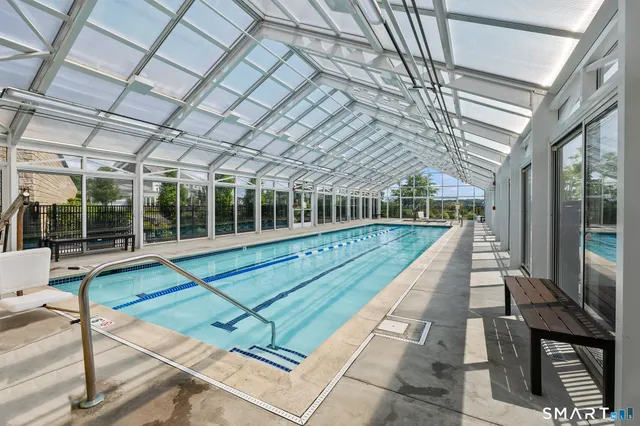 a front view of a building with street view