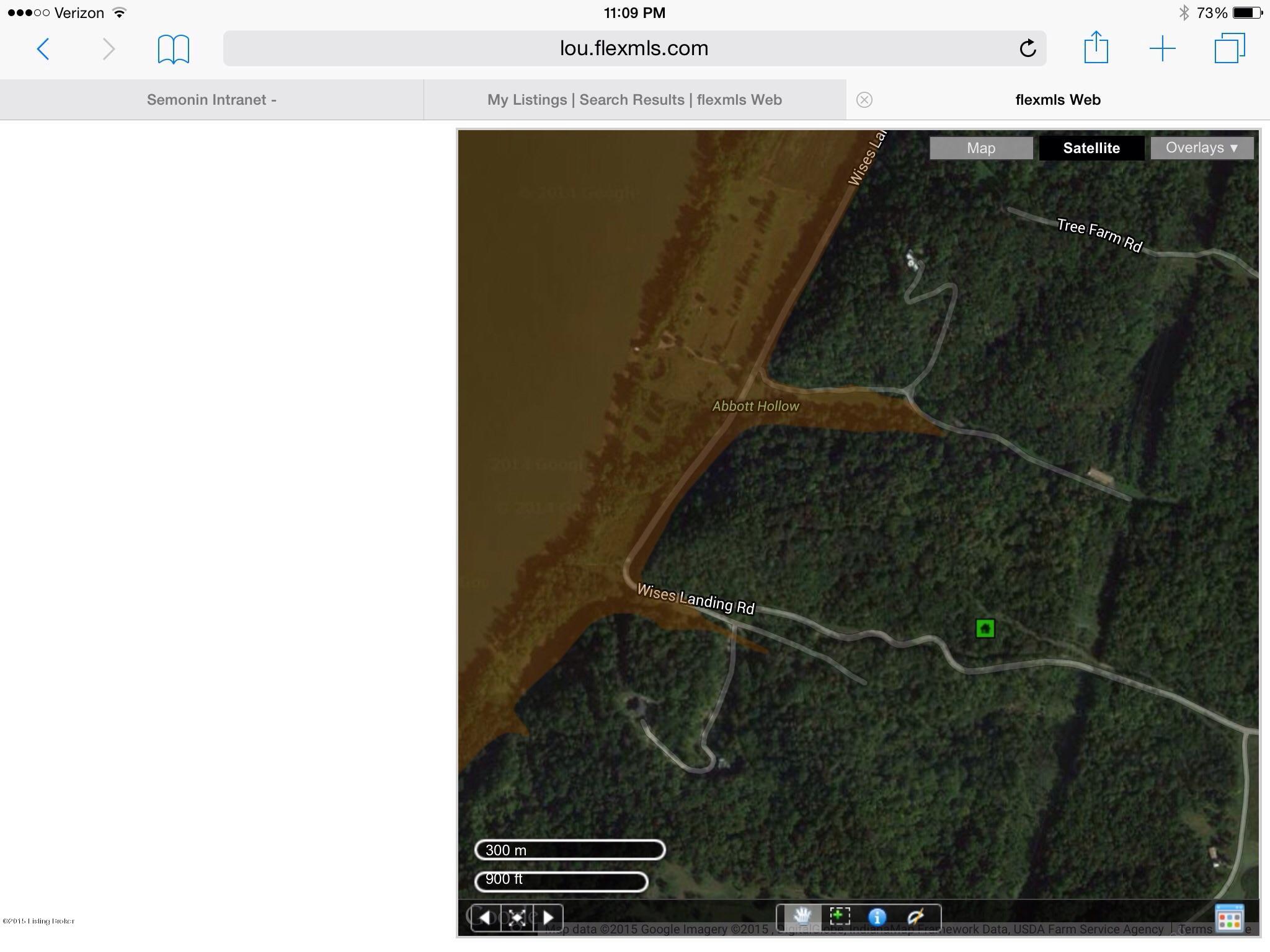 2868 Morton Ridge Road Bedford, KY 40006 - Photo 10 of 18 Aerial of property showing shaded area designated within the 100 Year flood plain