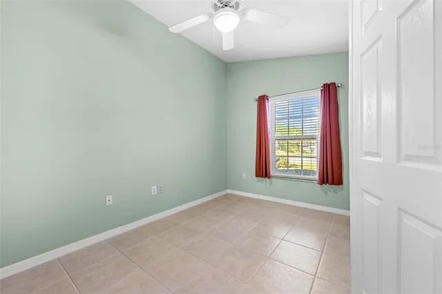 a view of a refrigerator in a room