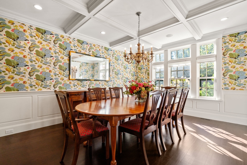 27 Pine Summit Circle, Unit 27 Weston, MA 02493 - Photo 14 of 42 a view of a dining room with furniture window and wooden floor