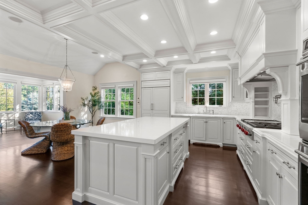 27 Pine Summit Circle, Unit 27 Weston, MA 02493 - Photo 4 of 42 a kitchen that has a lot of white furniture wooden floor and a large window
