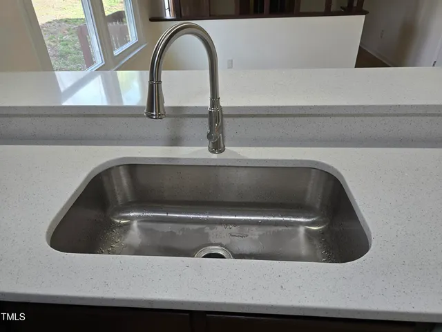 a close view of sink