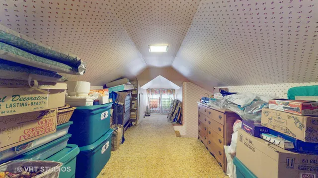 a storage room with washer and dryer