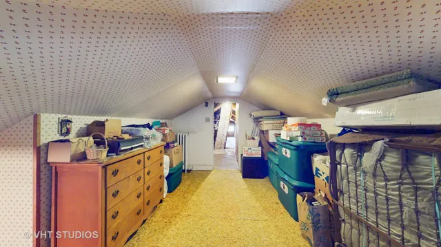 a storage room with washer and dryer