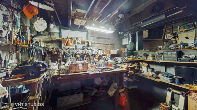 a room with lots of different colored cloths