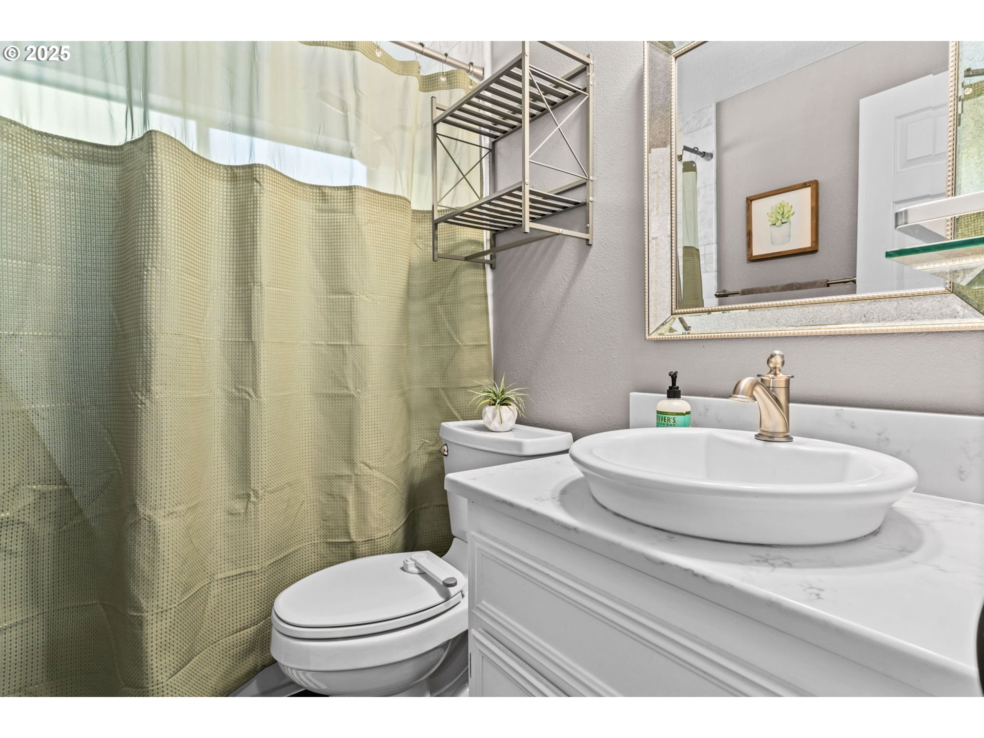 792 Brookside Drive Eugene, OR 97405 - Photo 32 of 46 a bathroom with a sink a toilet and a mirror