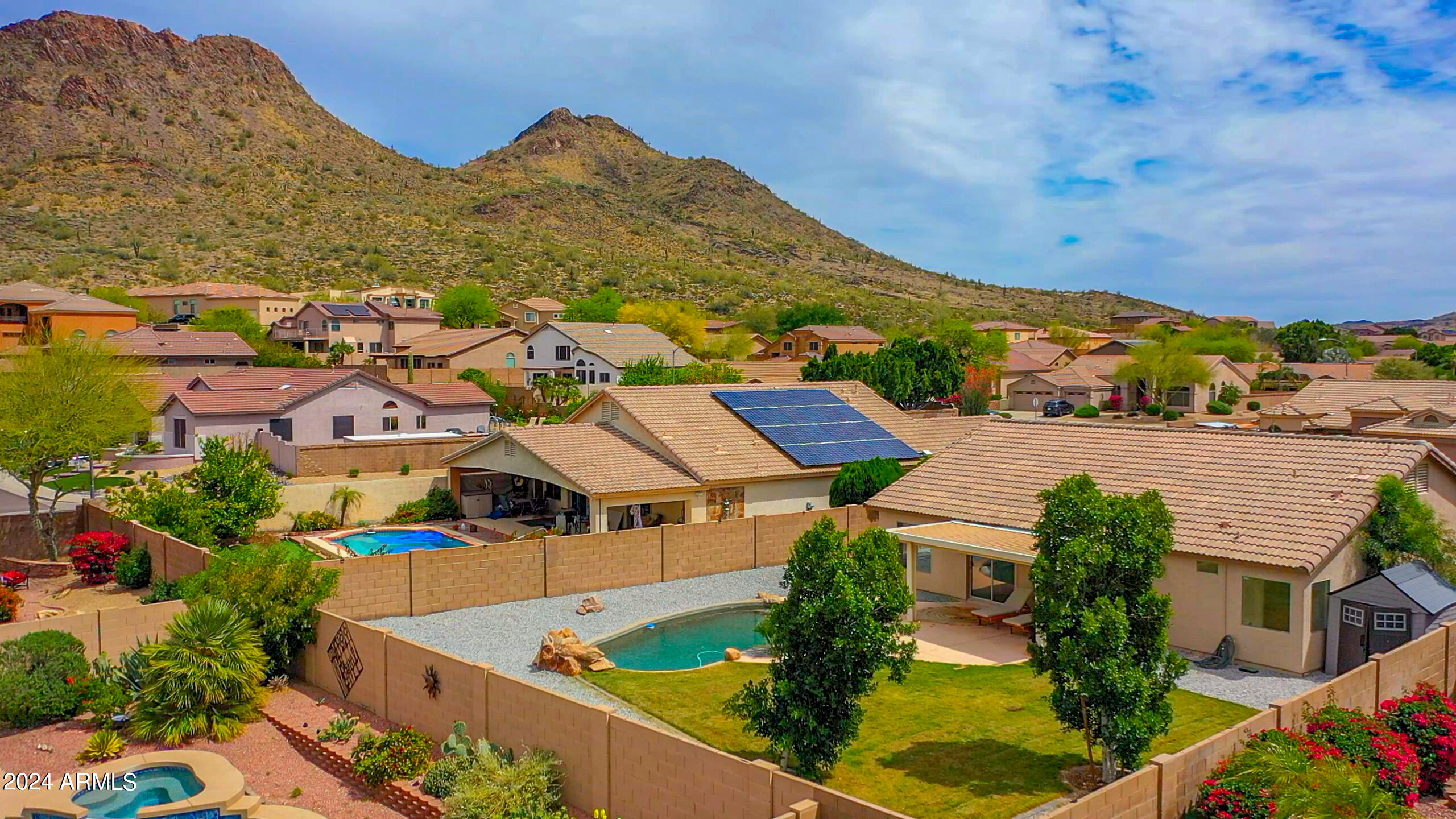 6408 West Briles Road Phoenix, AZ 85083 - Photo 59 of 59 Drone_2Mountains & backyard