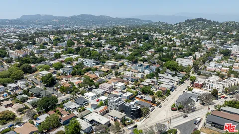 an aerial view of a city with lots of residential buildings