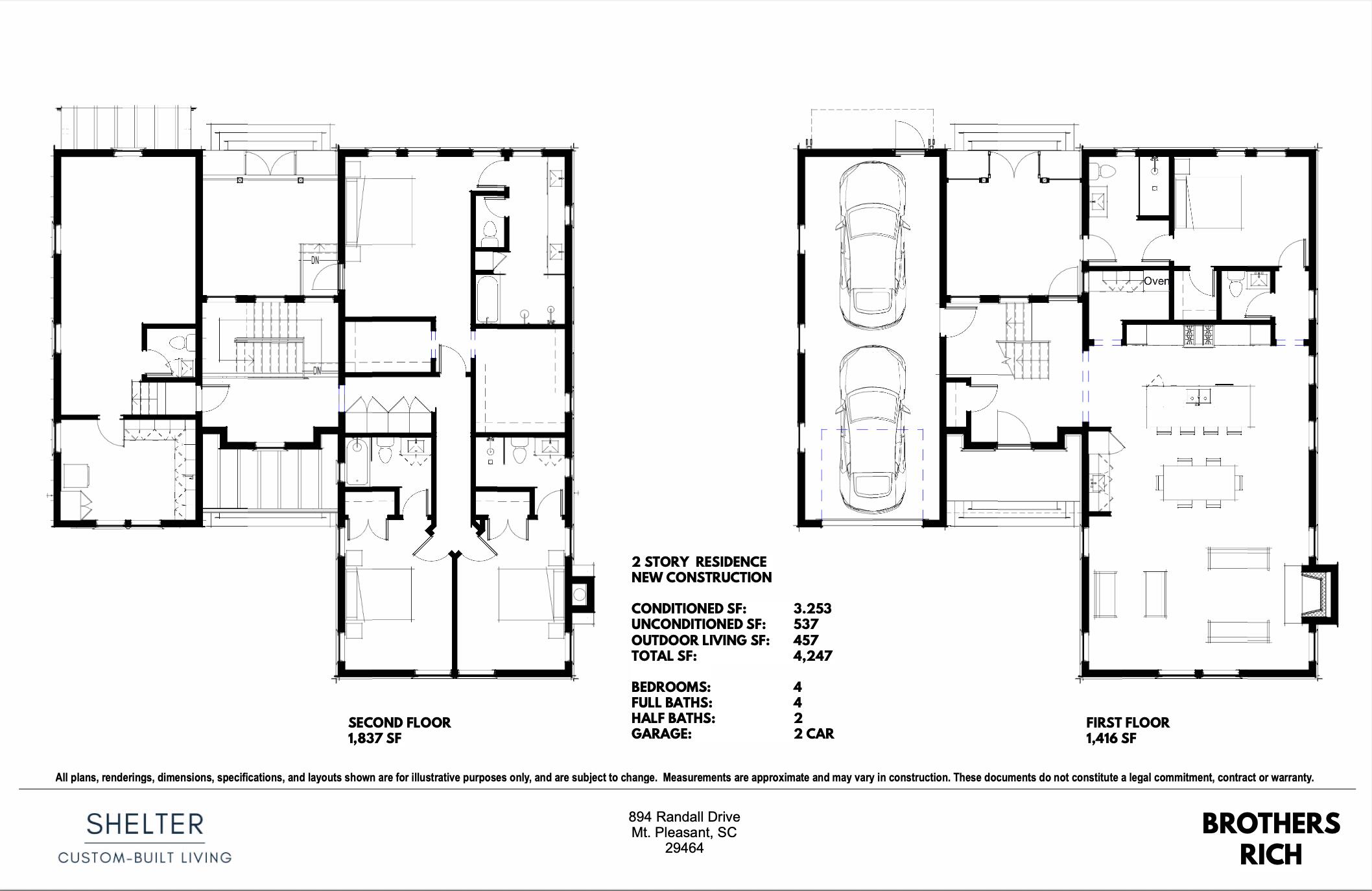 894 Randall Drive Mount Pleasant, SC 29464 - Photo 19 of 19 Floor Plan