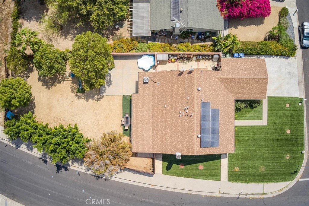 14022 Arlee Place Sylmar, CA 91342 - Photo 30 of 33 an aerial view of a house with a yard and a fountain