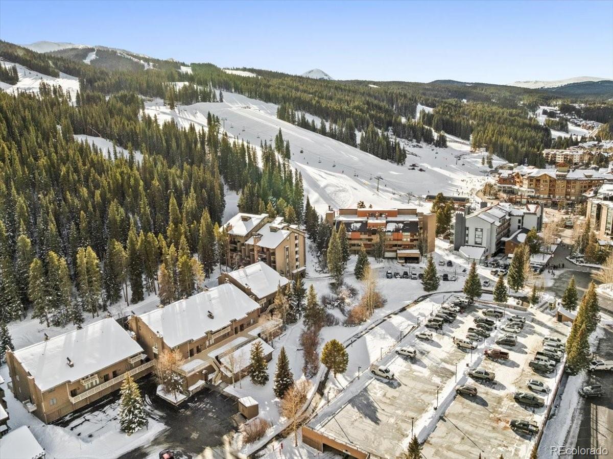 an aerial view of residential house with parking space