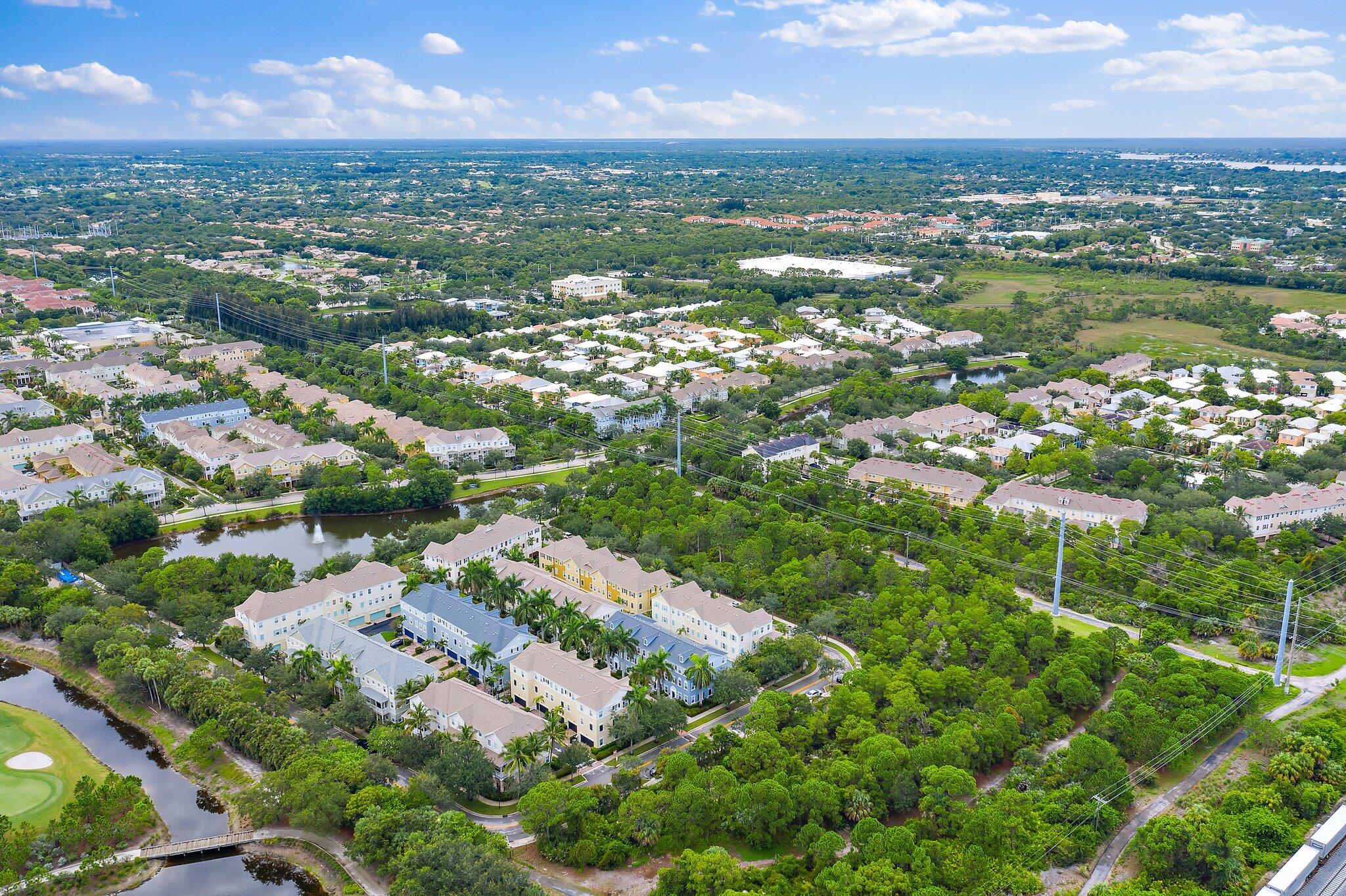 110 Sea Plum Drive, Unit 103 Jupiter, FL 33458 - Photo 30 of 31 an aerial view of city and lake view