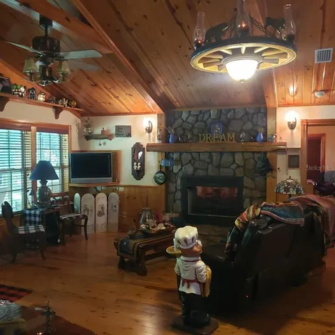 a living room filled with furniture