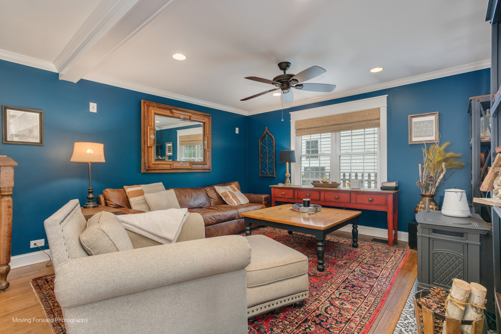 1845 Howard Street Wheaton, IL 60187 - Photo 19 of 41 a living room with furniture a flat screen tv and a window