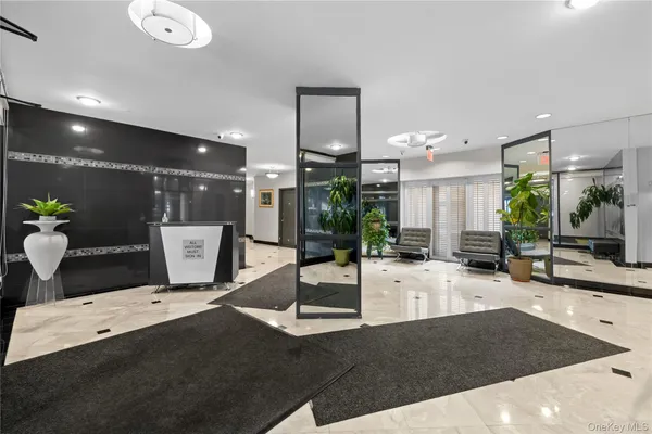 a lobby with entryway