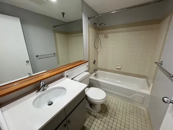 a bathroom with a sink a toilet and a bathtub