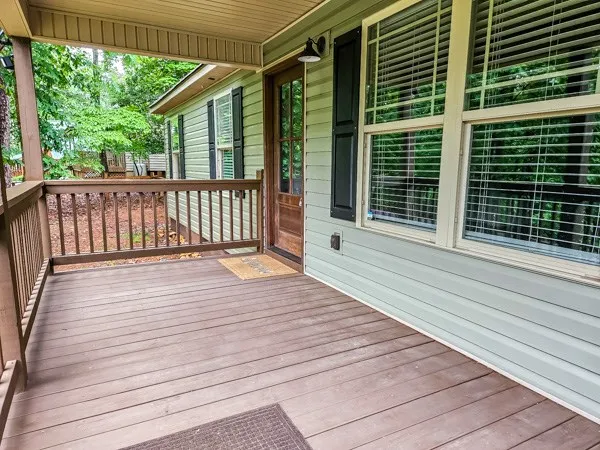 a view of backyard with green space
