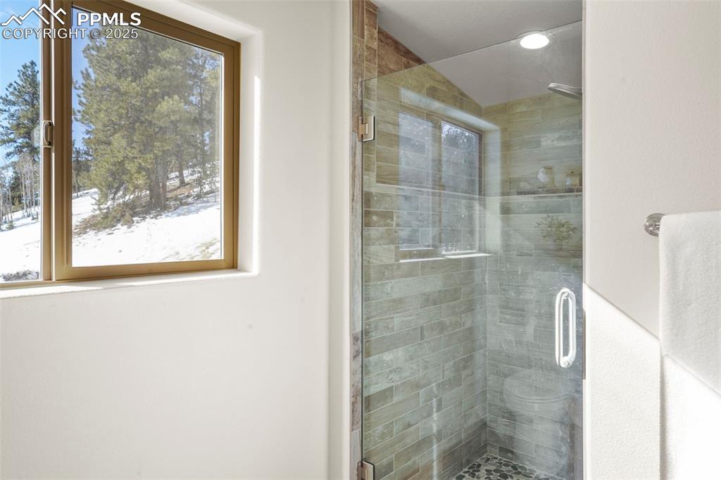 529 Spruce Circle Divide, CO 80814 - Photo 22 of 38 Custom tile walk-in shower.