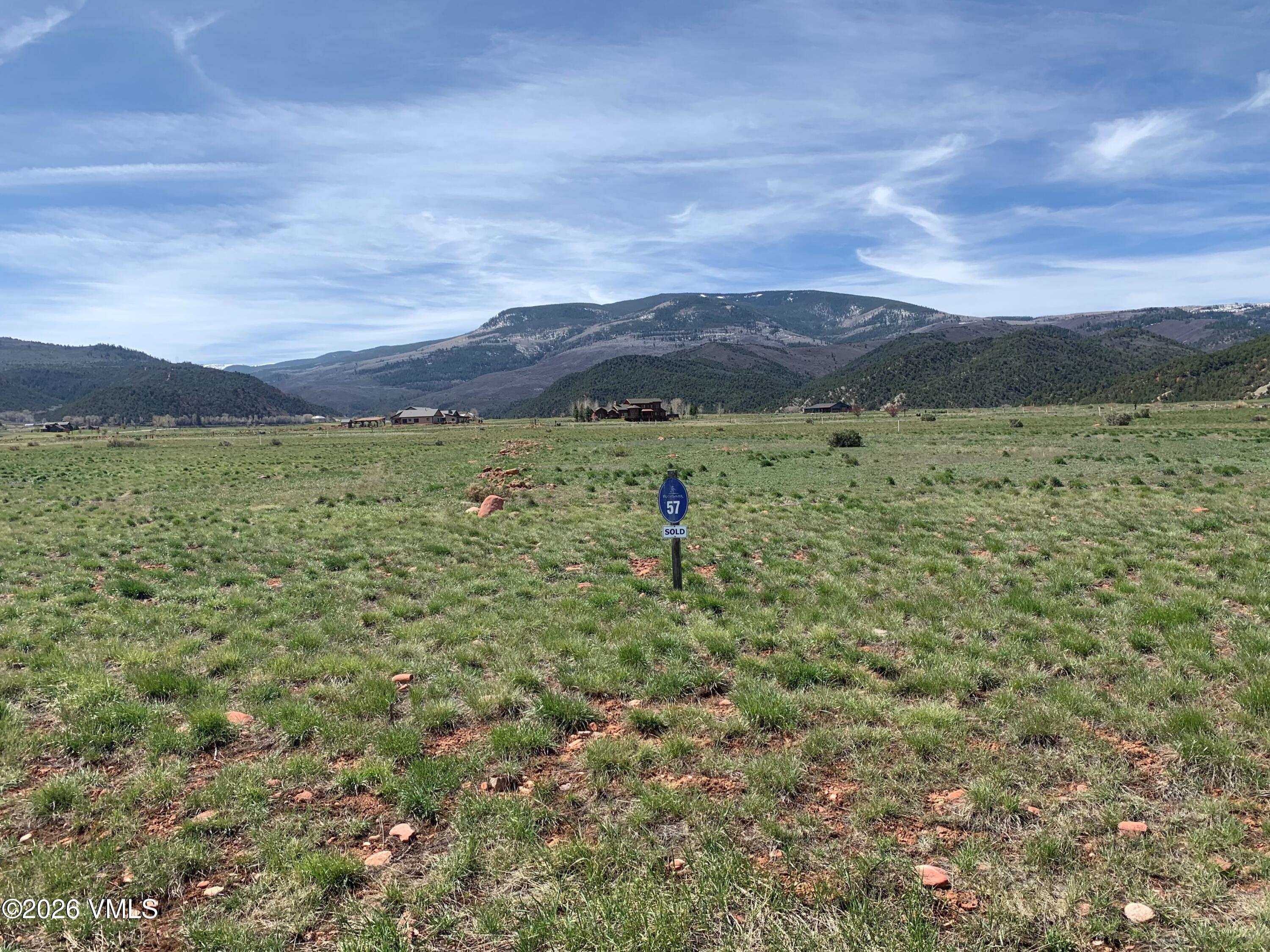 a view of an outdoor space and mountain view