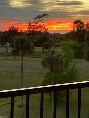 a view of lake from a balcony