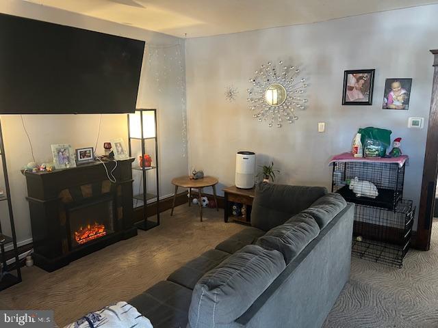 122 Arlington Street Reading, PA 19611 - Photo 4 of 15 a living room with furniture a couch and a fireplace