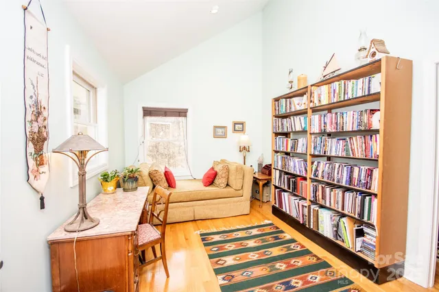 a view of a road with a yard