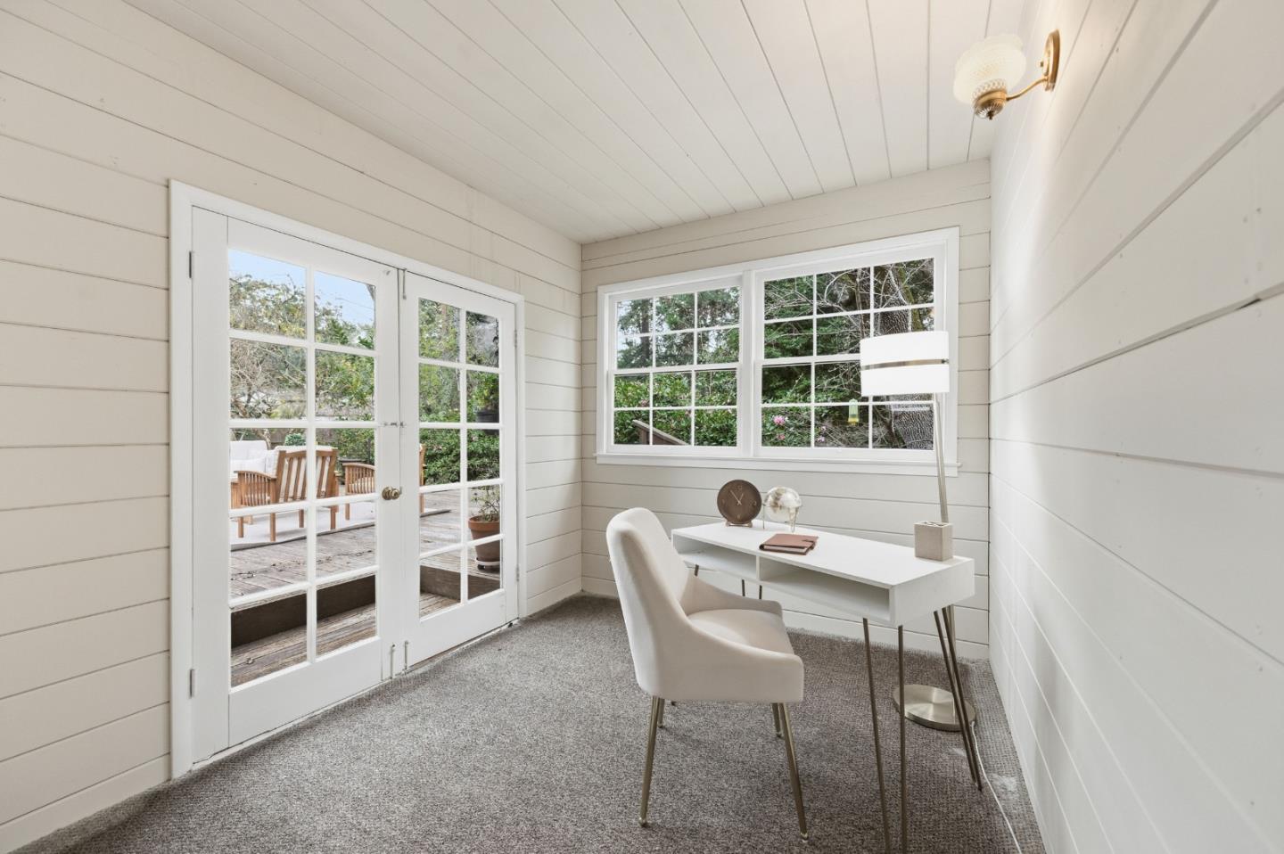 1698 Cordilleras Road Redwood City, CA 94062 - Photo 25 of 44 a view of a workspace with furniture and a window