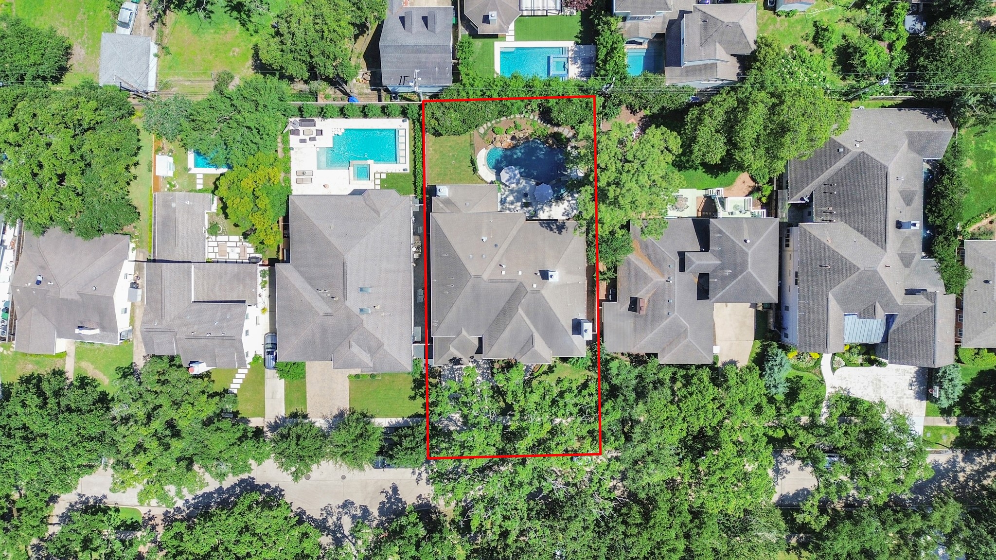 3739 Westerman Street Houston, TX 77005 - Photo 39 of 44 The home sits on a beautiful tree-lined street and a nearly 10,000 sq ft lot!