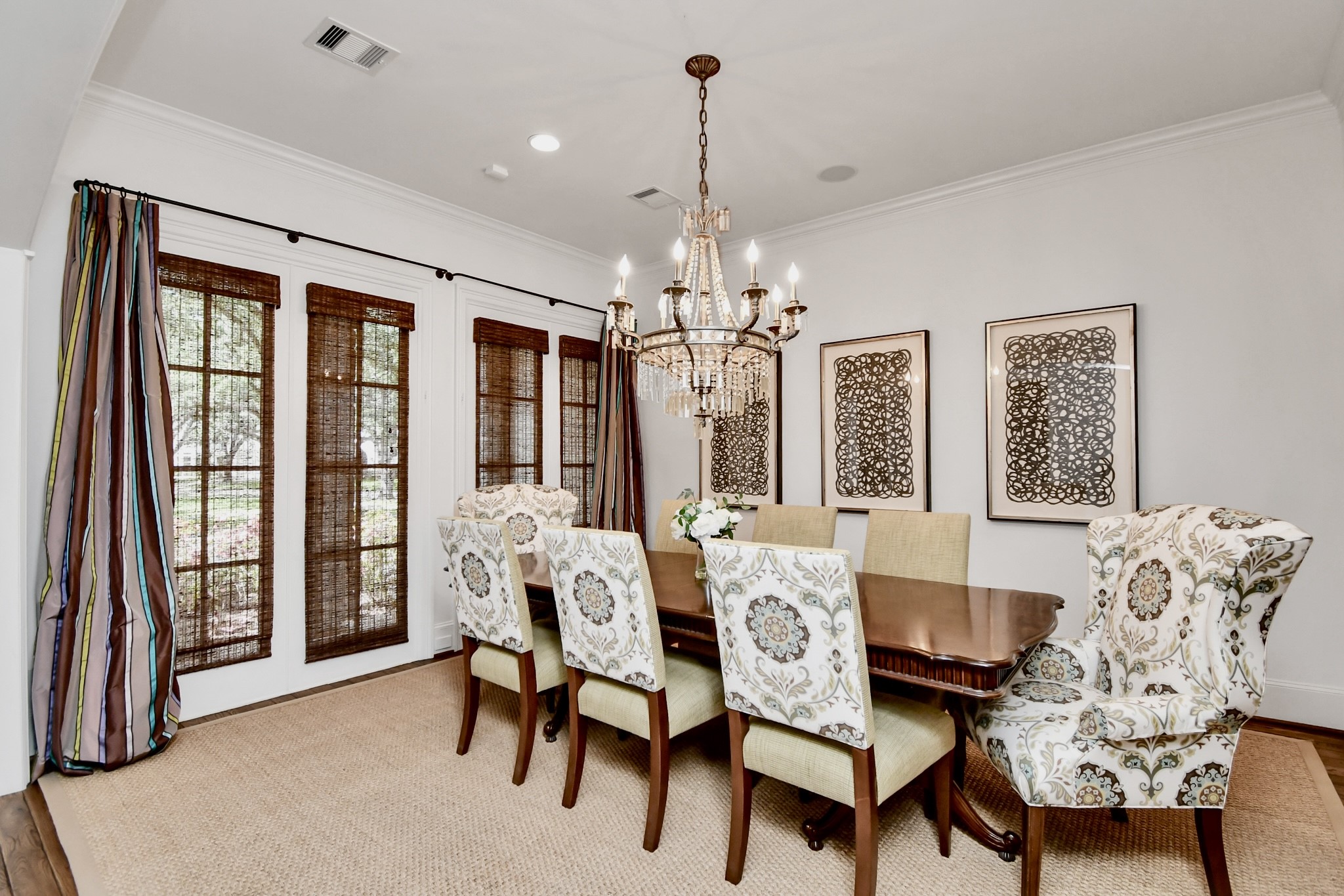 3739 Westerman Street Houston, TX 77005 - Photo 6 of 44 Formal dining room just to the left of the front door. Equipped with sound system and gorgeous chandelier.