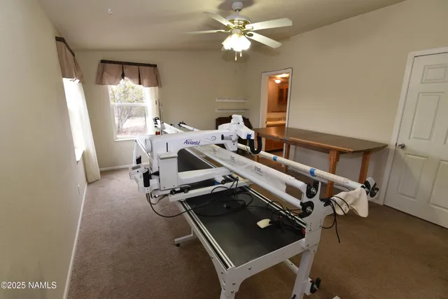 a room with gym equipment