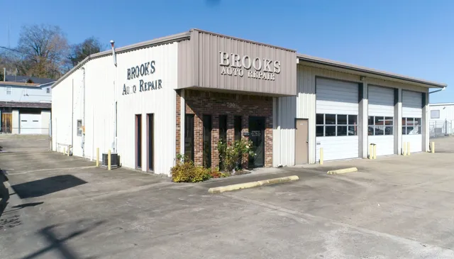 a view of a building with glass door