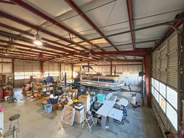 a lobby with furniture