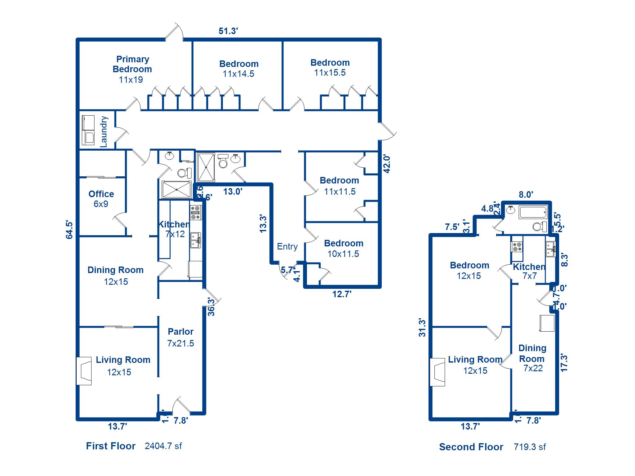 20-22 Larnes Street Charleston, SC 29403 - Photo 38 of 38 20 and 22 Larnes Measurements